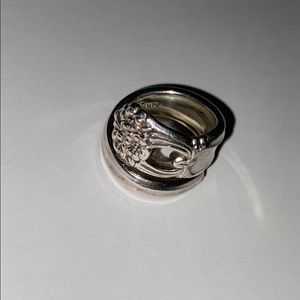 Vintage 1941 silver spoon ring